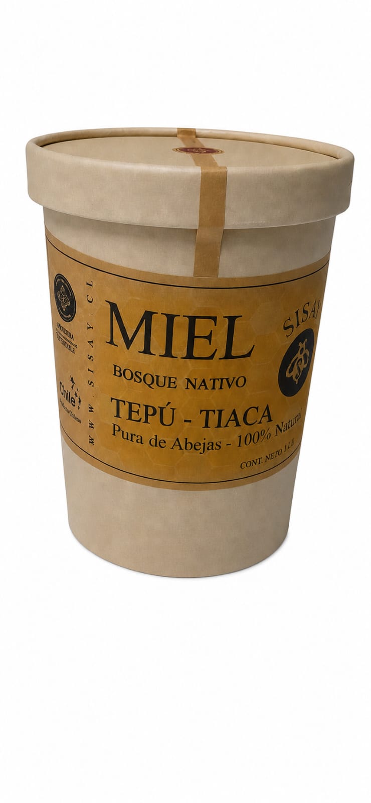 Miel de Tepú-Tiaca Natural 1,2 kg. Envase Compostable